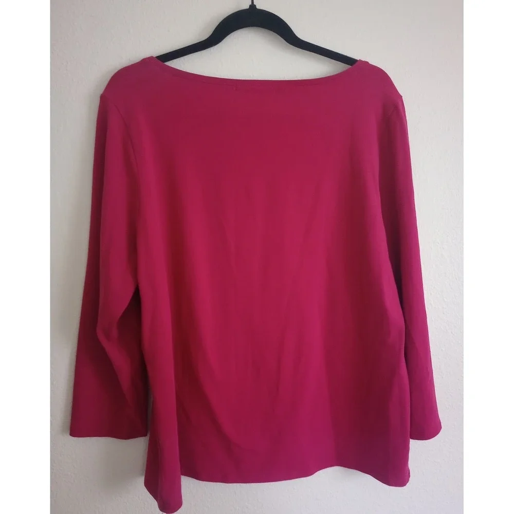 Cruise Wear & Co Tee Rhinestone Alaska Puffins Embellished Fuschia Pink Size XXL - Picture 2 of 5